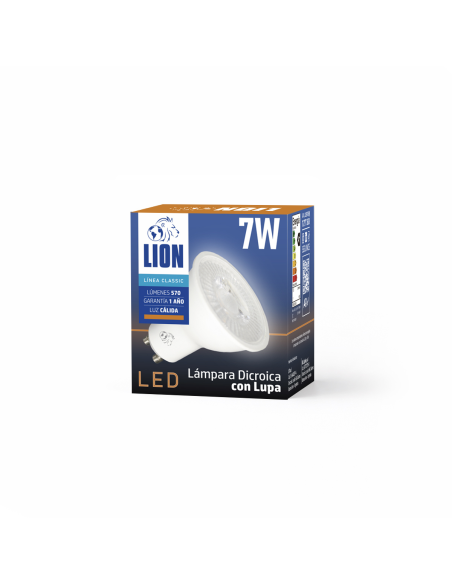 Lámpara Dicroica LED Lupa 7W Cálida [LD07W-L-C]