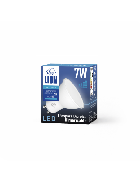 Lámpara Dicroica LED Dimerizable 7W Fría [LD07W-D-F]