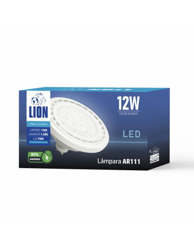 Lámpara AR111 Blanca 12W Fría [LD12W-F]