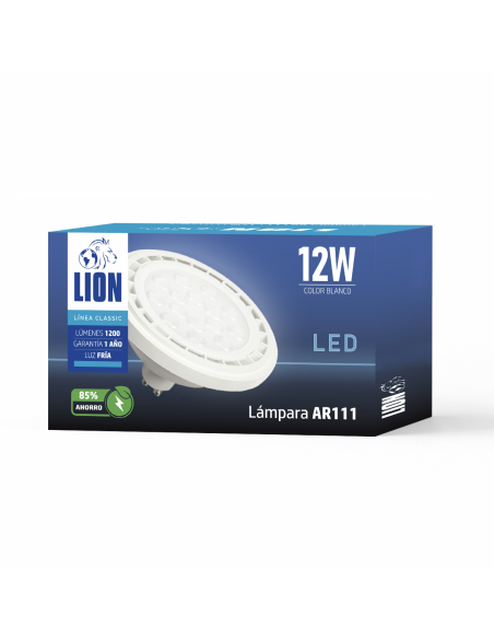 Lámpara AR111 Blanca 12W Fría [LD12W-F]