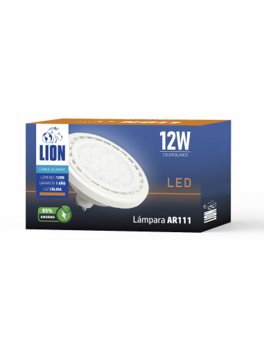 Lámpara AR111 Blanca 12W Cálida [LD12W-C]