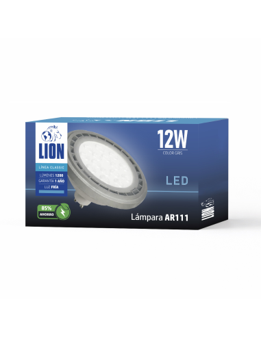 Lámpara AR111 LED Gris 12W Fría [LD12W-G-F]