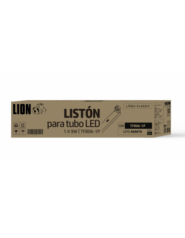 Listón de chapa para tubo LED 9W  [TFB06-1P]
