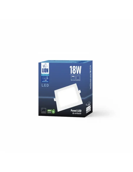 Panel de embutir LED 18W cuadrado Fría [LPCE18W-F]