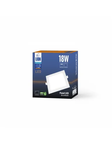 Panel de embutir LED 18W cuadrado Cálida [LPCE18W-C]