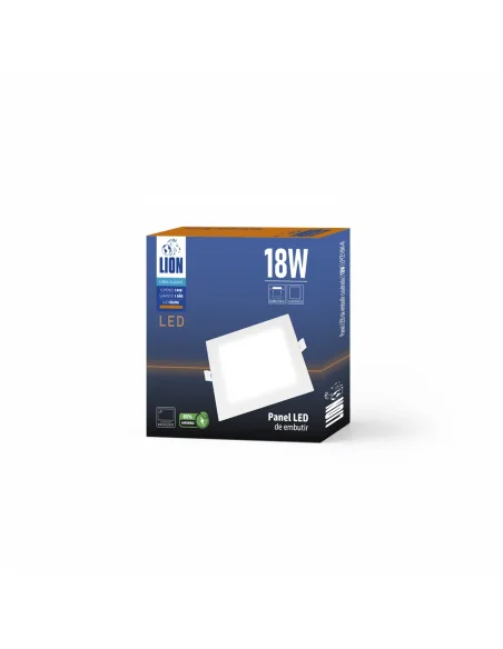 Panel de embutir LED 18W cuadrado Cálida [LPCE18W-C]