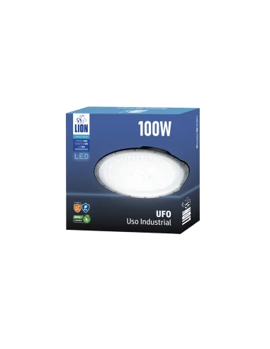 UFO LED aluminio + PC 100W Fría [UFO100W-P-F]