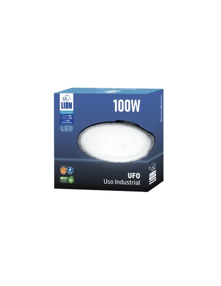 UFO LED aluminio + PC 100W Fría [UFO100W-P-F]