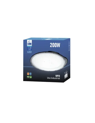 UFO LED aluminio + PC 200W Fría [UFO200W-P-F]