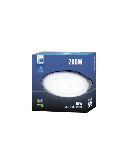 UFO LED aluminio + PC 200W Fría [UFO200W-P-F]