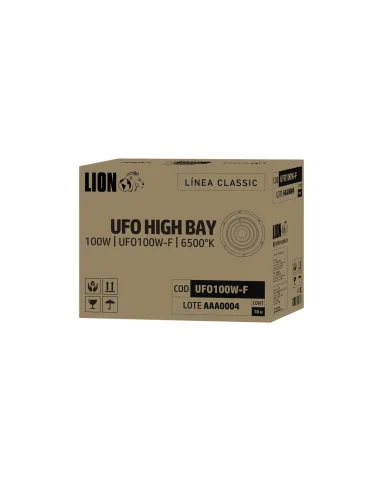 UFO LED aluminio + vidrio 100W Fría [UFO100W-F]
