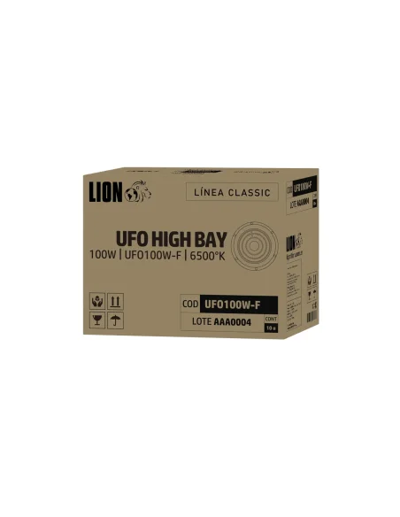 UFO LED aluminio + vidrio 100W Fría [UFO100W-F]