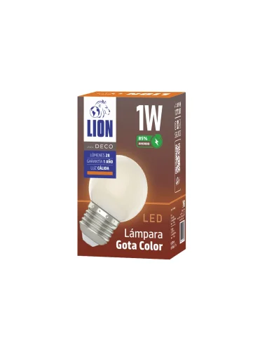 Lámpara gota LED cálida 1W Cálida [LA01W-C]