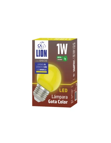 Lámpara gota LED amarilla 1W  [LA01W-AM]
