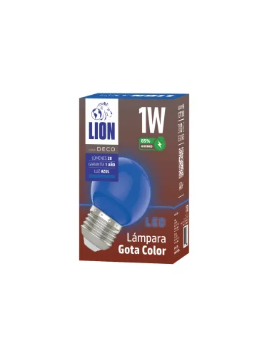Lámpara gota LED azul 1W  [LA01W-AZ]