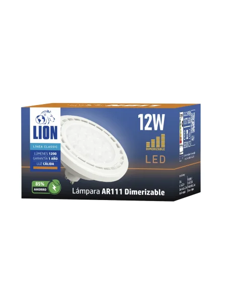 Lámpara AR111 Dimerizable 12W Cálida [LD12W-D-C]