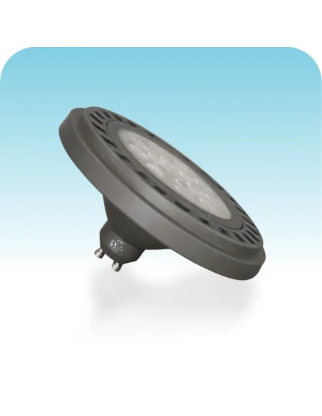 Lámpara AR111 LED Gris 12W Cálida [LD12W-G-C]