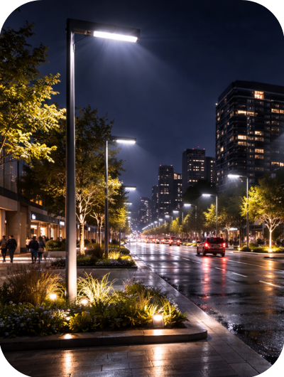iluminaci&oacute;n p&uacute;blica, alumbrado p&uacute;blico, concesiones, iluminaci&oacute;n urbana, constructora, iluminaci&oacute;n LED a escala